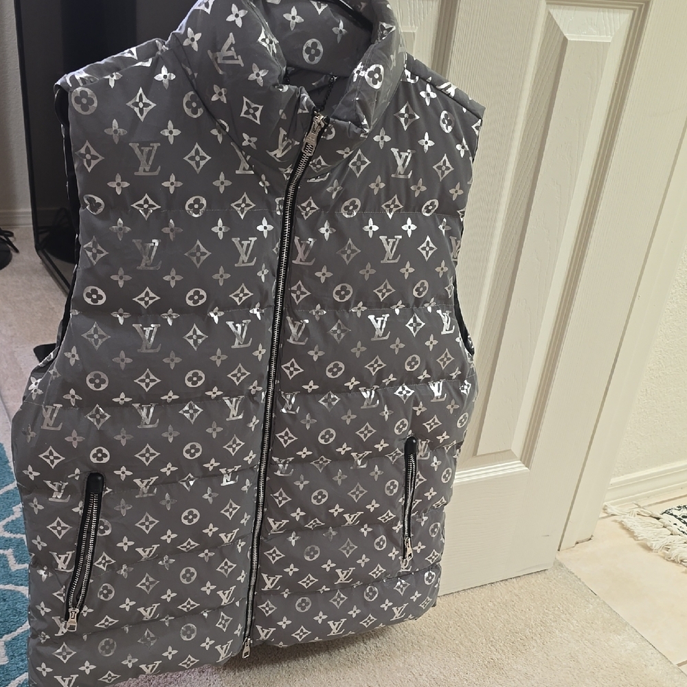 Charcoal Monogram Quilted Vest